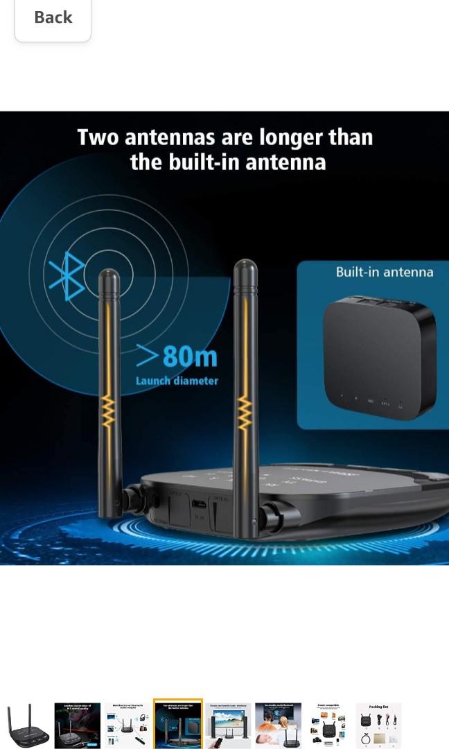 Blueshadow Bluetooth Transmitter Receiver, Bluetooth 5.0 aptX HD Low