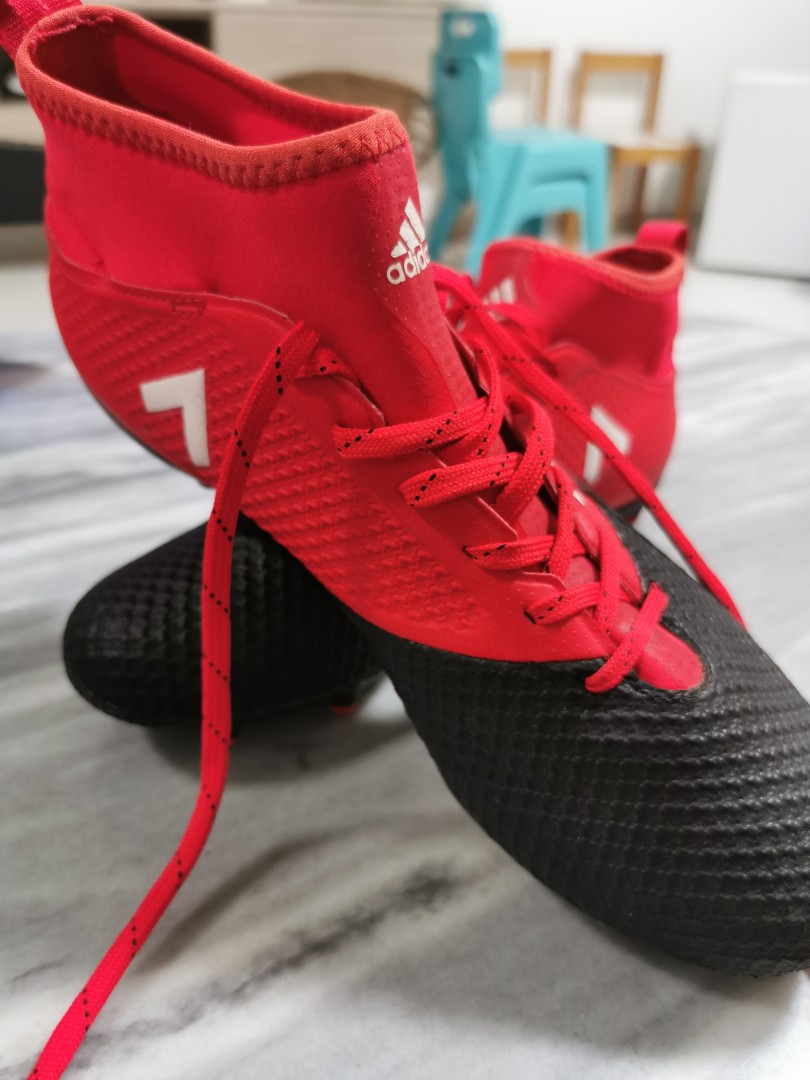 Red adidas soccer shoes on sale