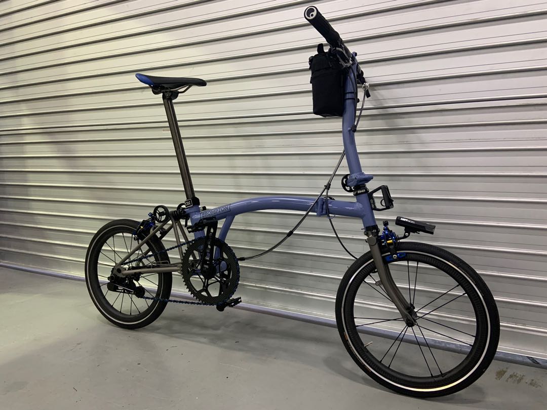 Brompton Superlight cloud blue Sports Equipment Bicycles Parts Bicycles on Carousell