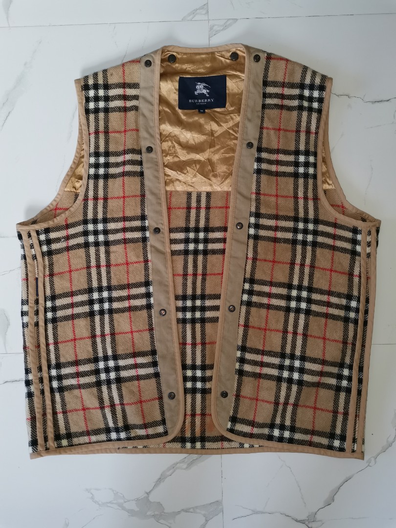 Burberry plaid vest sale