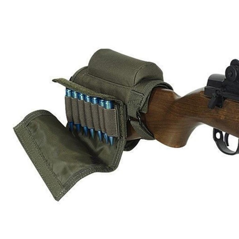 Butt Stock Rifle Cheek Rest Pouch Bullet Holder Nylon Riser Pad, Sports ...