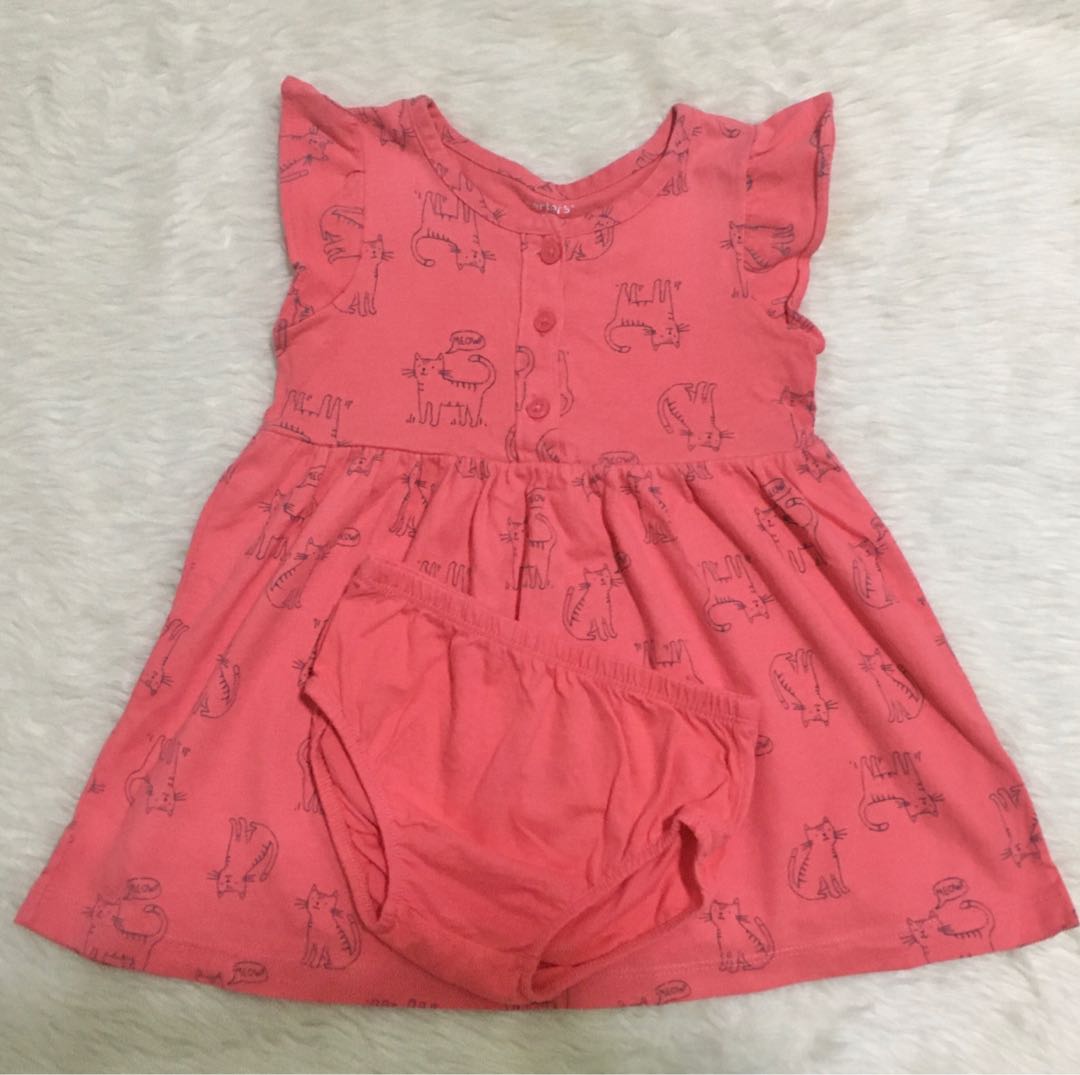 Carter’s Cat Dress with Bloomers, Babies & Kids, Babies & Kids Fashion