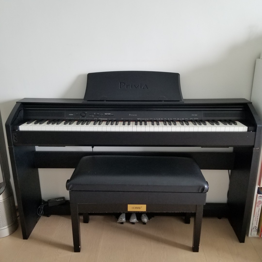 Casio Privia PX760 including adjustable height stool with storage, 興趣及