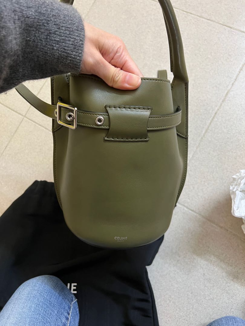 Celine Nano Bucket Big Bag Military Green With Strap, 女裝, 手袋及銀包, 單肩包-  Carousell