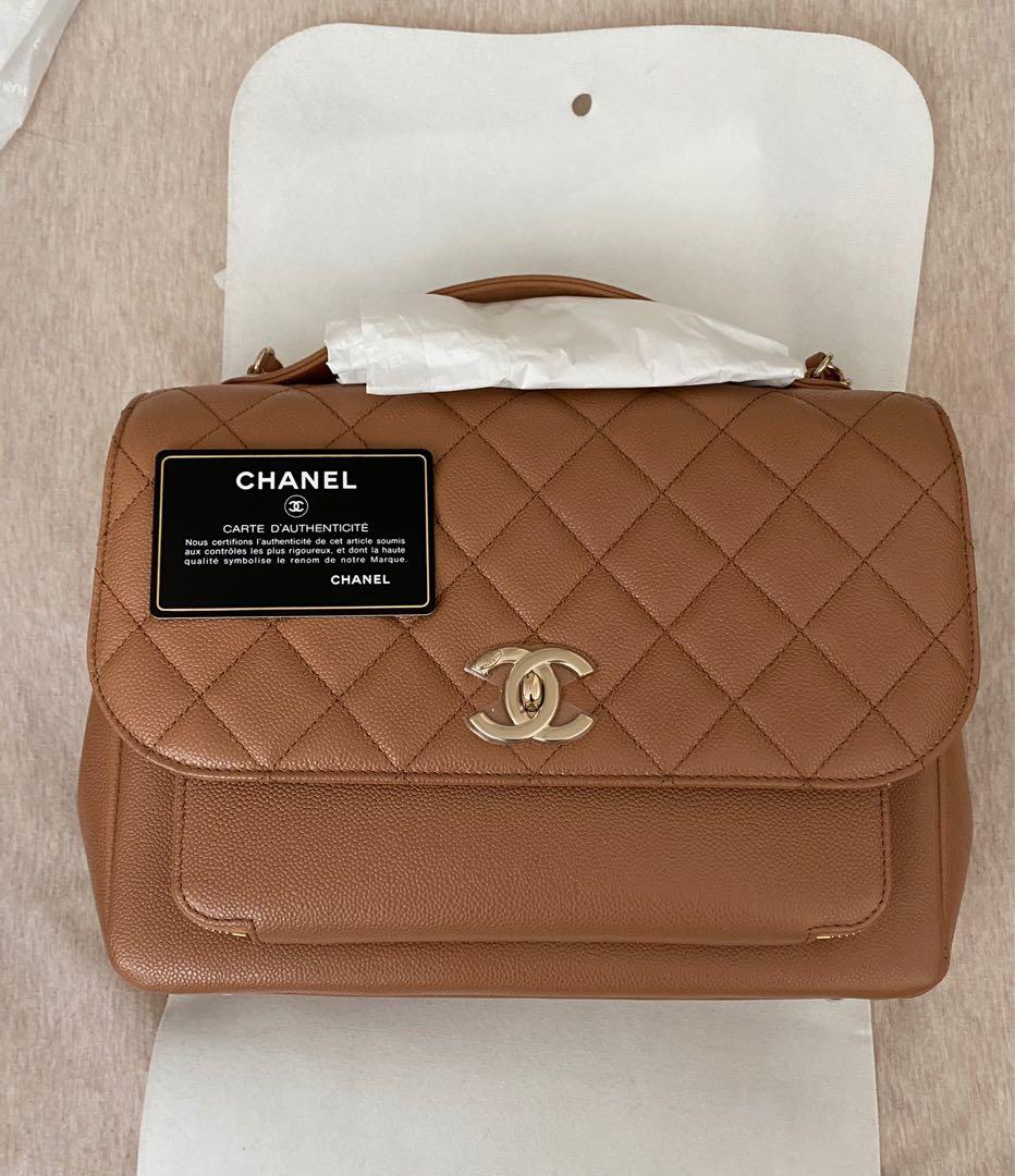 CHANEL Mini Business Affinity Flap Bag in 22B Caramel Caviar