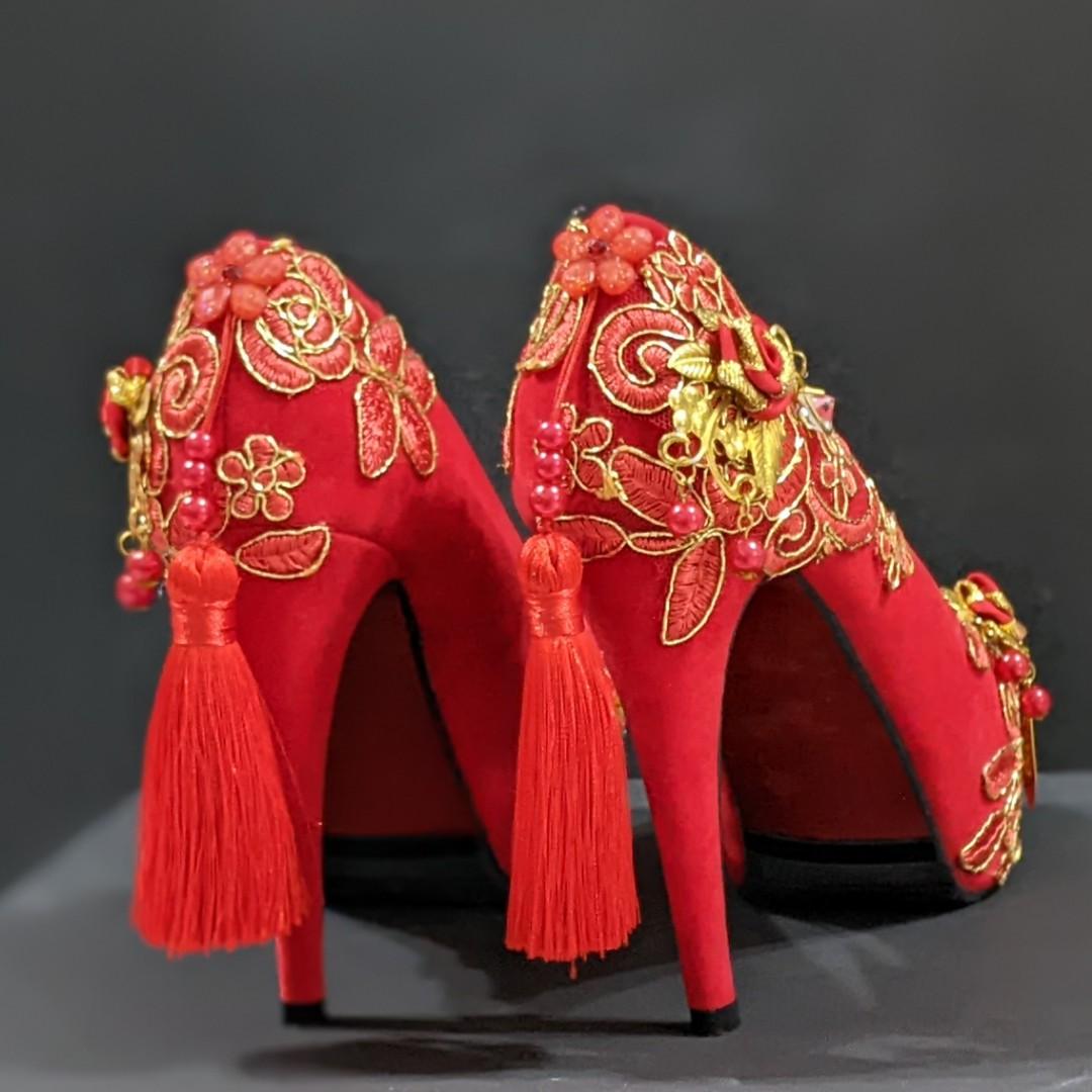 Red dressy clearance heels
