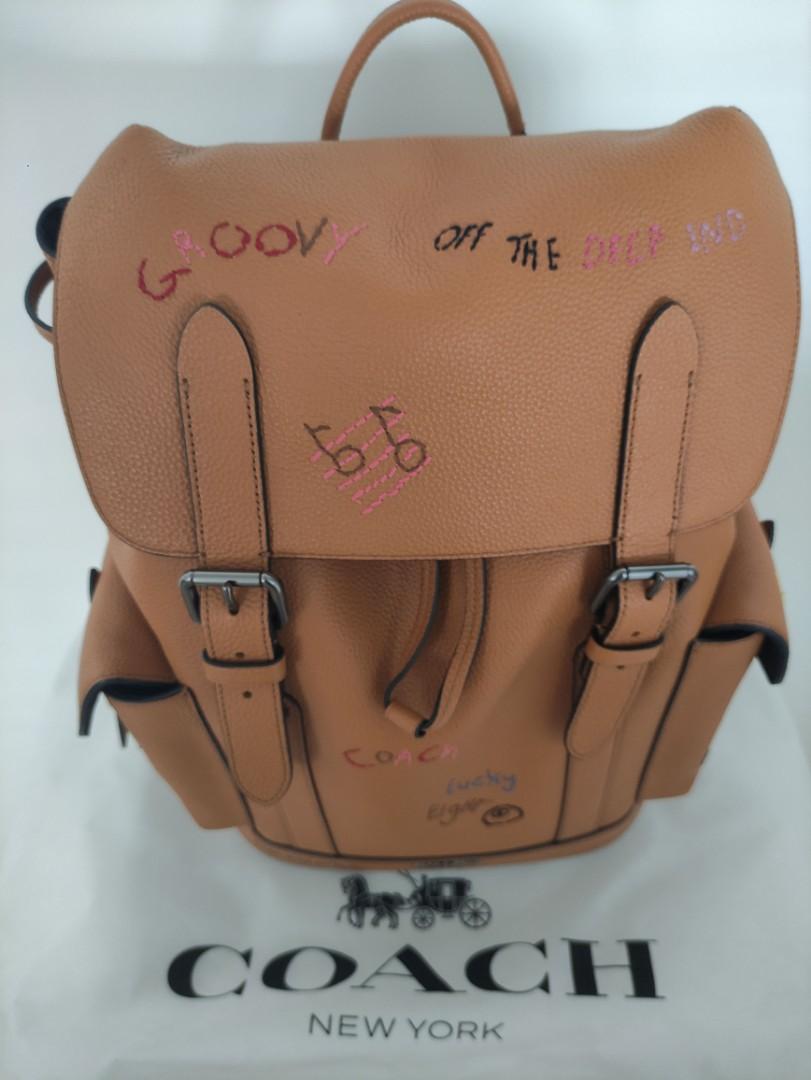 Coach Hudson Backpack with Diary Embroidery, Luxury, Bags & Wallets on