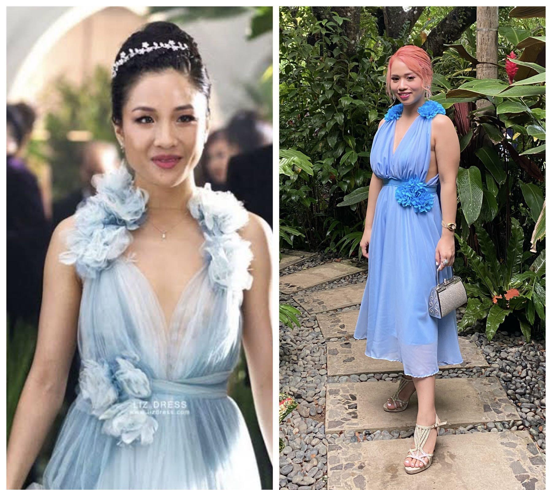 Crazy Rich Asian inspired dress (Category: Evening dresses & gowns) located in Cabuyao City. Submitted by bea112894 (Listing ID 1158518749, Image 1). Description: used only once for a wedding crazy rich asian wedding scene inspired dress (budget version cause the dress they used in that movie is a marchesa dress which cost $$$$) slightly negotiable paid (1,300 for this) for reference bust -34 waistline -27 *see last photo for back photo.