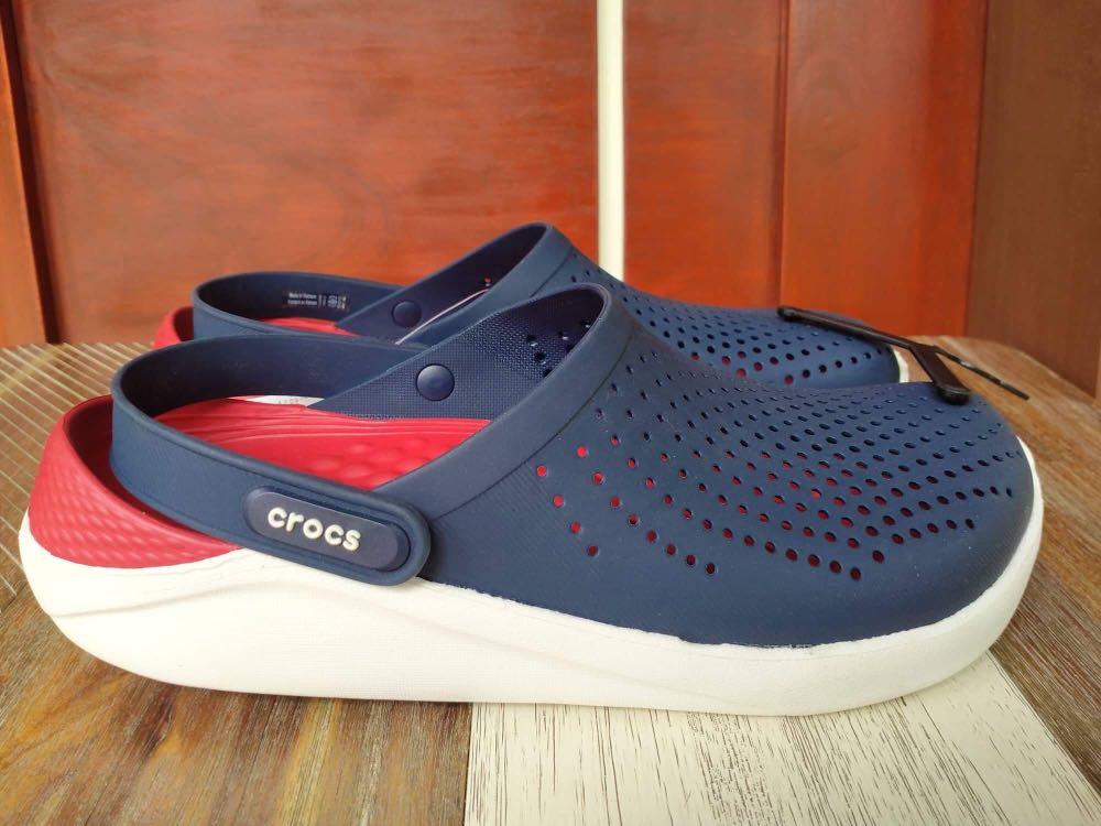 Crocs literide best sale blue and red