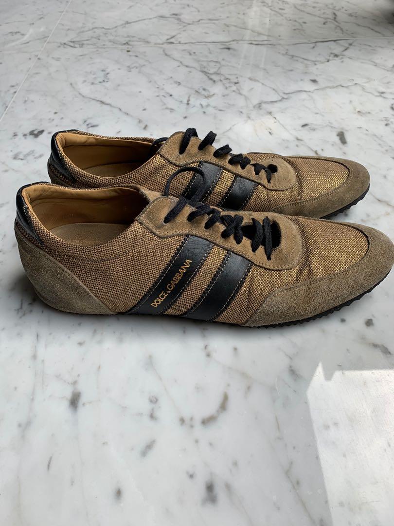 Gold dolce and gabbana sneakers cheap