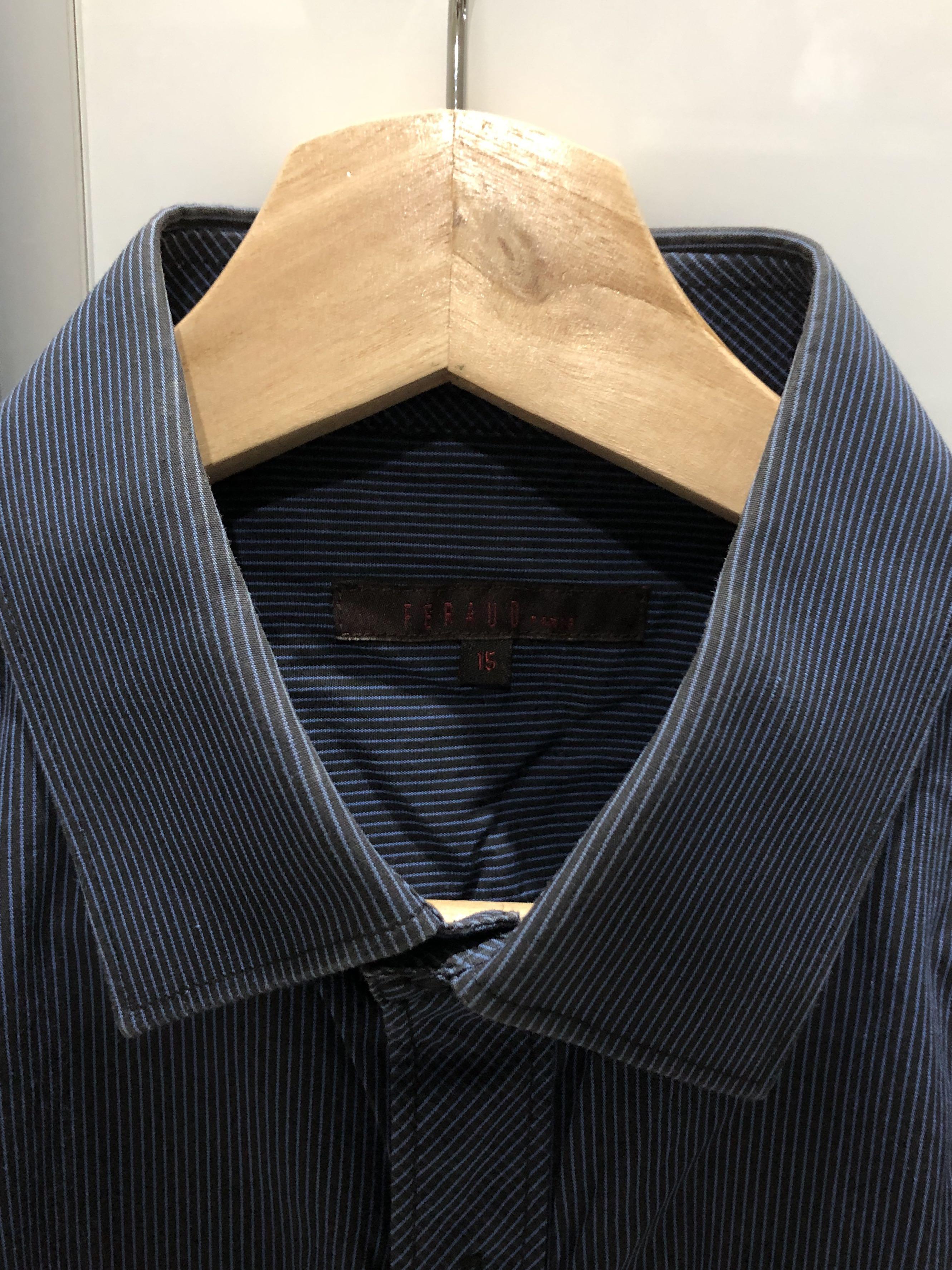 Feraud Paris blue mens long sleeves shirt, Men's Fashion, Tops & Sets,  Tshirts & Polo Shirts on Carousell