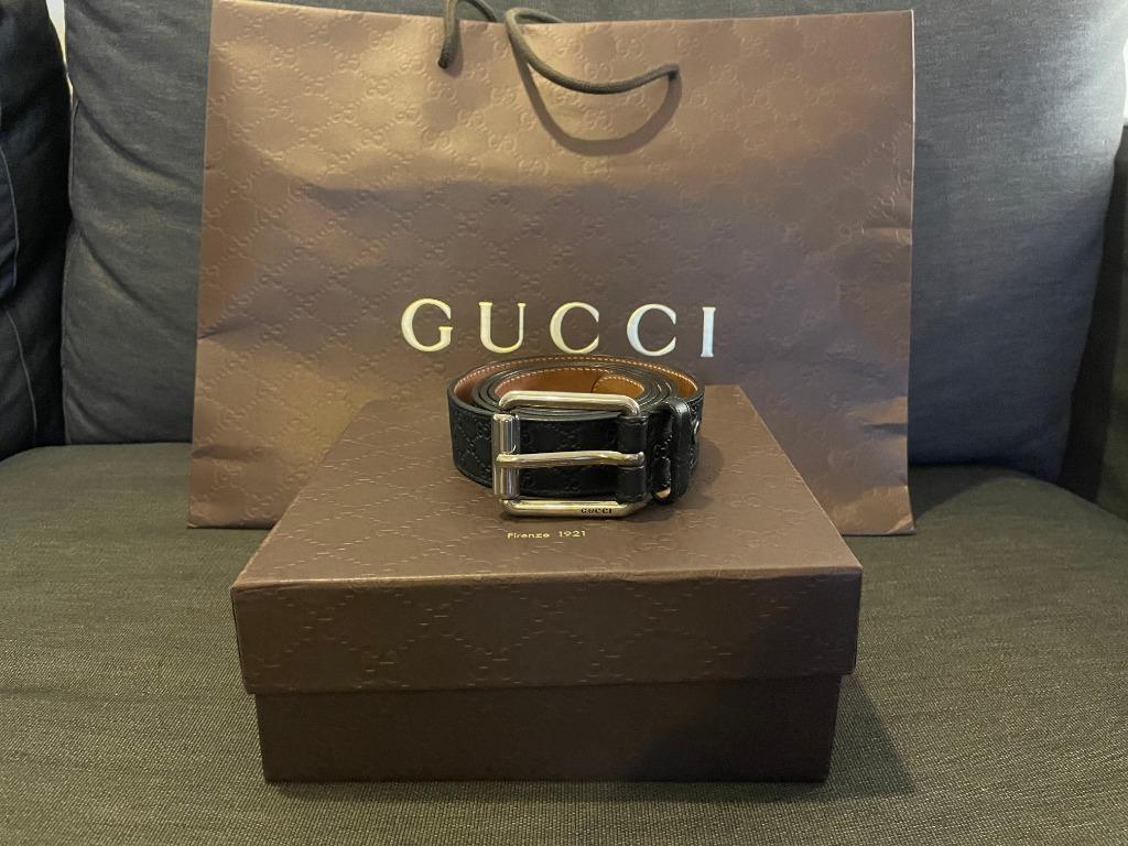 Gucci men belt size hot sale