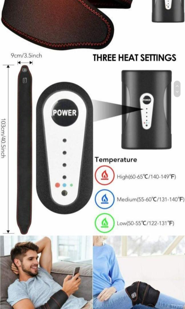HAILICARE Wireless Heating Pad Wrap SHD93844 Rechargeable with 3 Heat