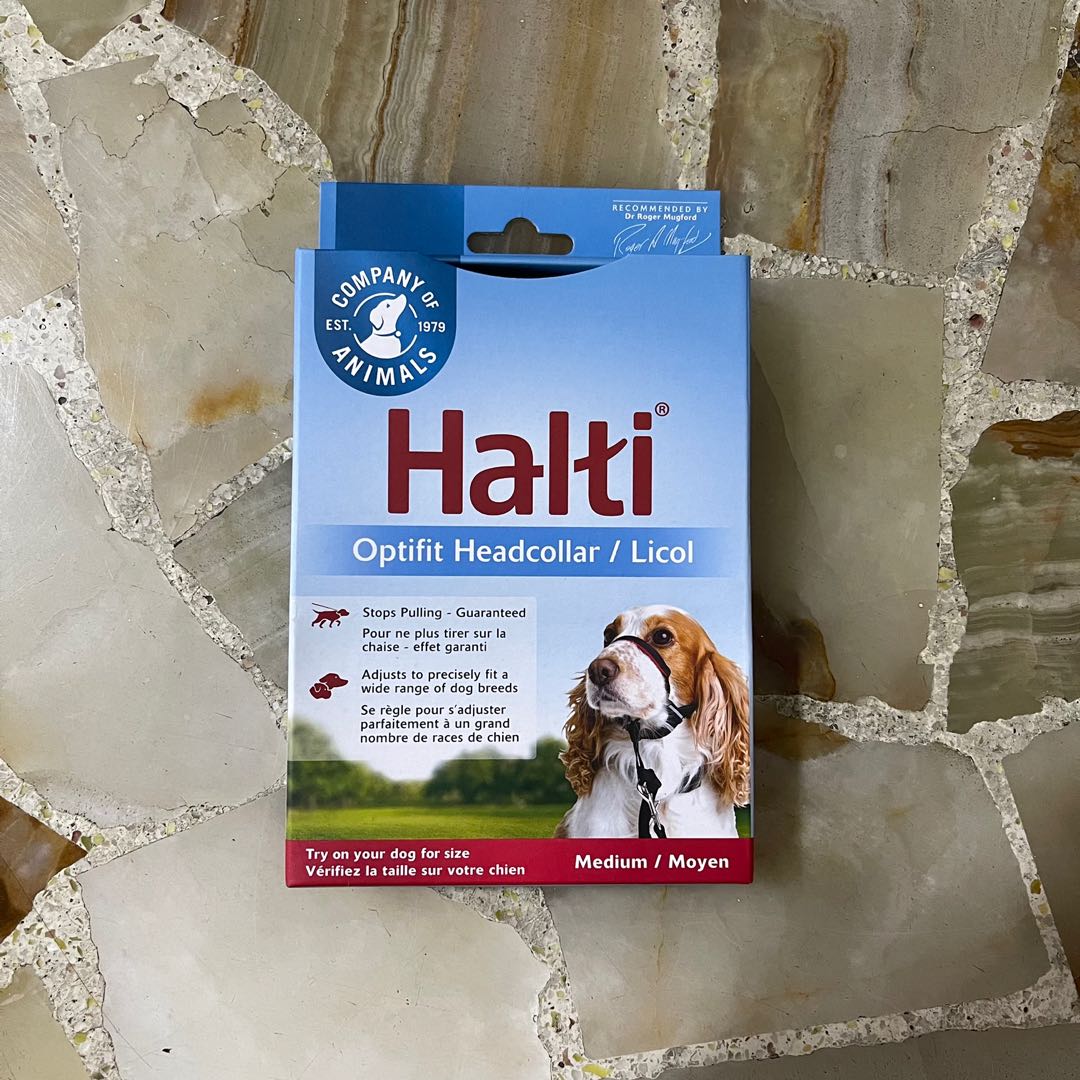 HALTI OptiFit Headcollar Medium Stops leash pulling Pet Supplies Homes Other Pet Accessories on Carousell