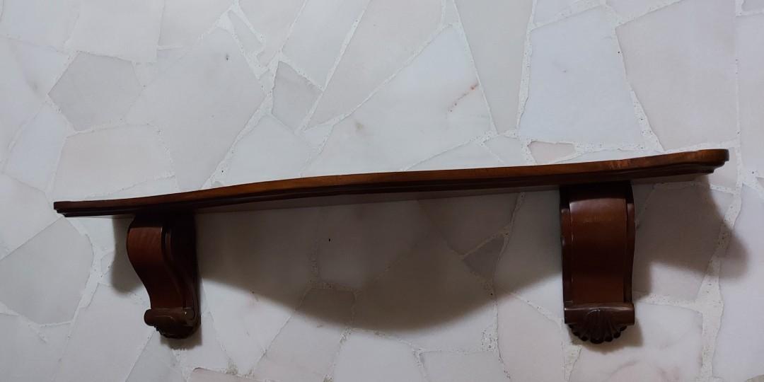 Hardwood Wall Shelf/Display Shelf, Furniture & Home Living, Furniture