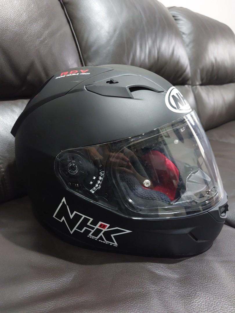 Helm NHK Full Face GP1000 Black Hitam Doff Ukuran L Motor di
