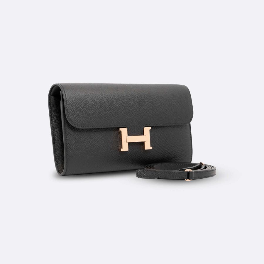 Hermes Constance Wallet To Go Black Epsom Palladium Hardware