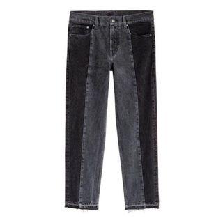 H&M Vetements Inspired Unfinished Two Tone Slim Fit Jeans