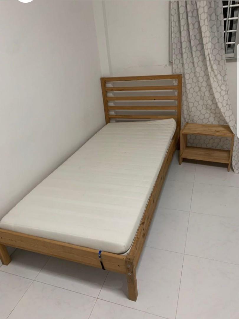 Ike single bed & mattress, Furniture & Home Living, Furniture, Bed