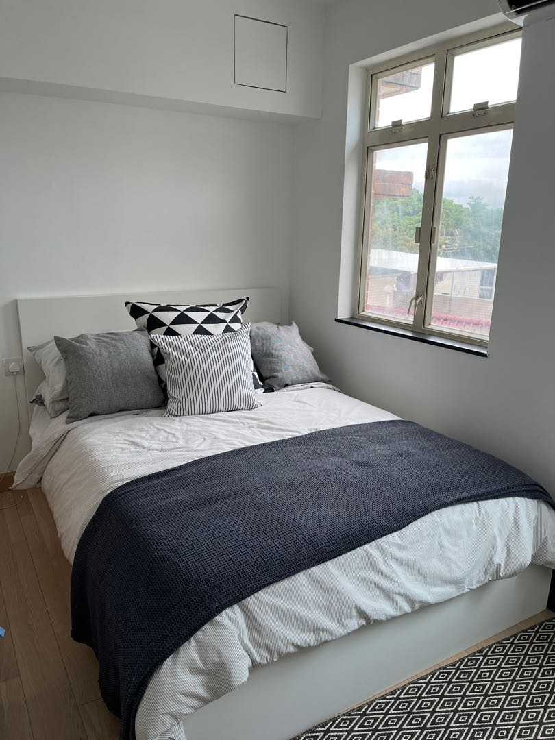 Ikea Double Bed frame and mattress, 傢俬＆家居, 傢俬, 床架及床褥 Carousell