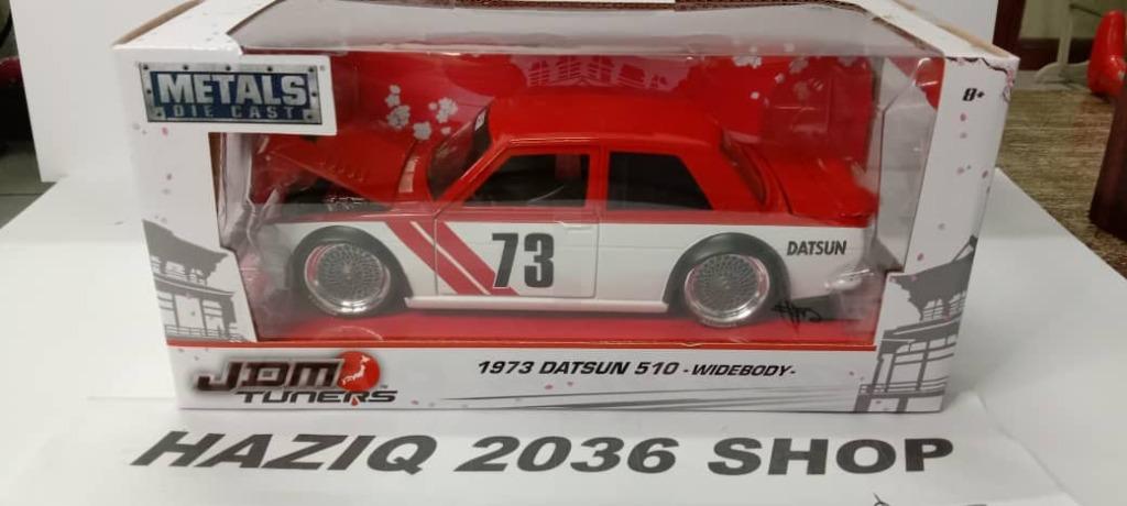 JADA 1 24 1973 Nissan Datsun 510 Widebody 73 Red Diecast Car