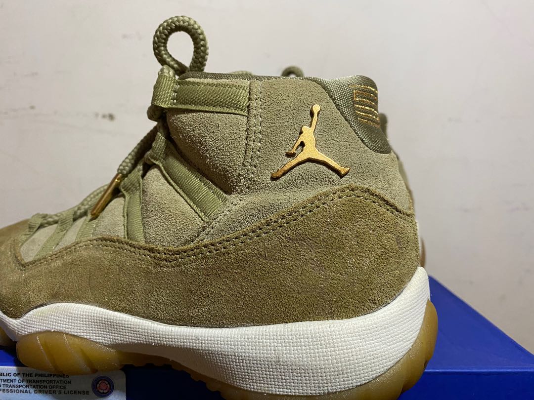 Olive green 11 jordans hot sale