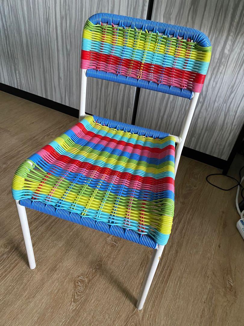 Plastic woven store chairs