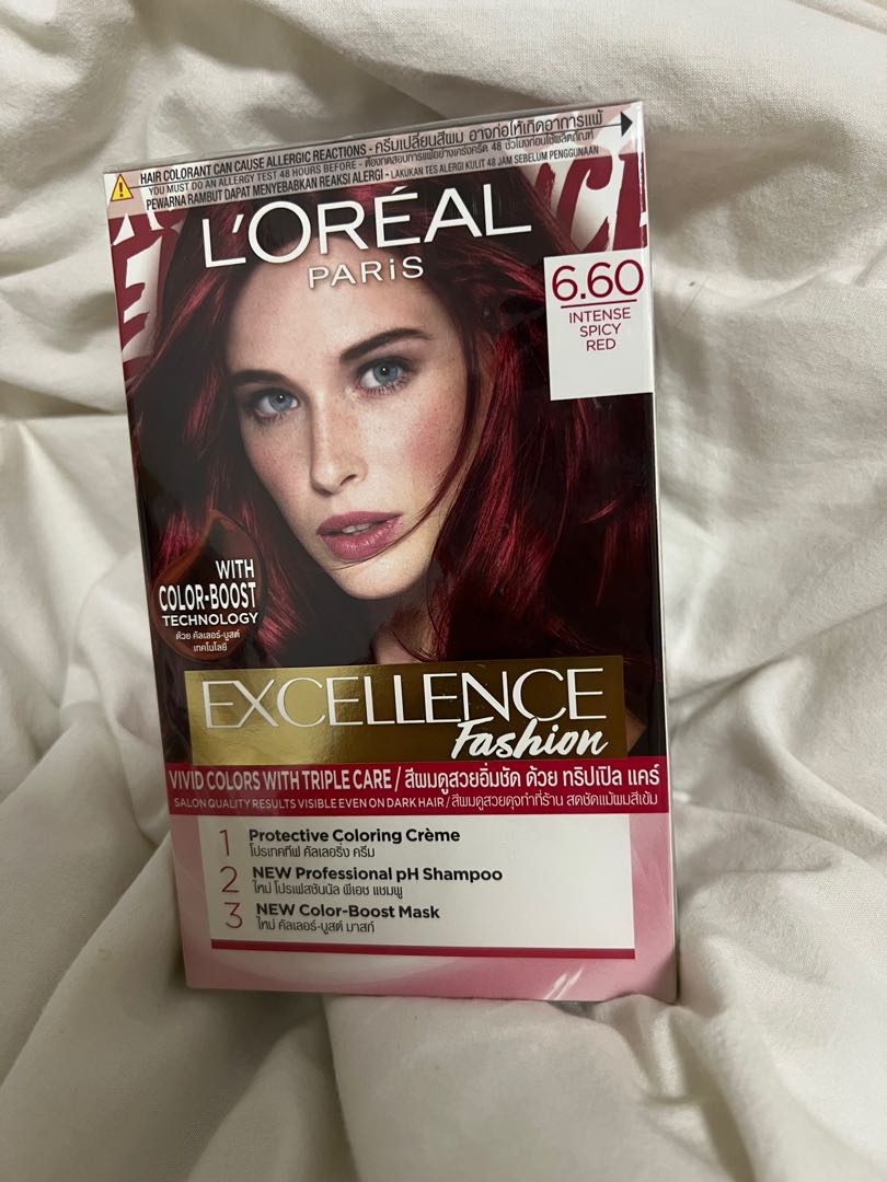 Loreal Red L'oréal Hair Dye (6.60 Intense Spicy Red), Beauty & Personal  Care, Hair on Carousell