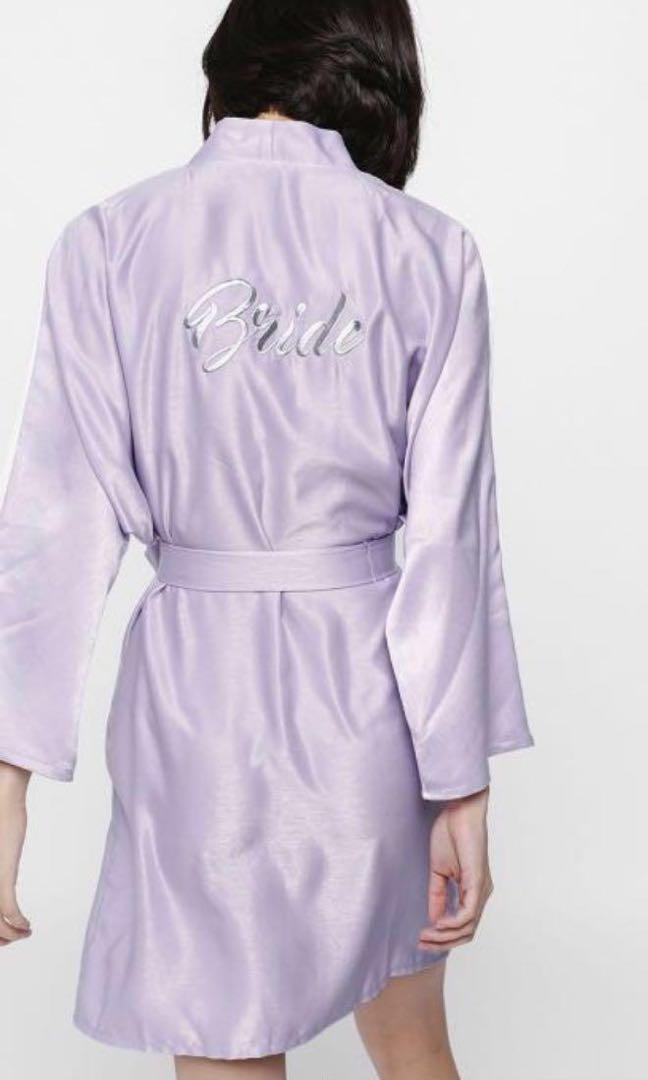 Love bonito Bride Robe in Lilac, Women's Fashion, Dresses u0026 Sets, Dresses  on Carousell