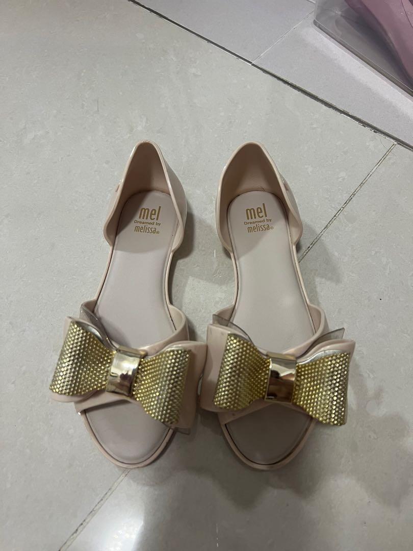 Gold jelly clearance flats