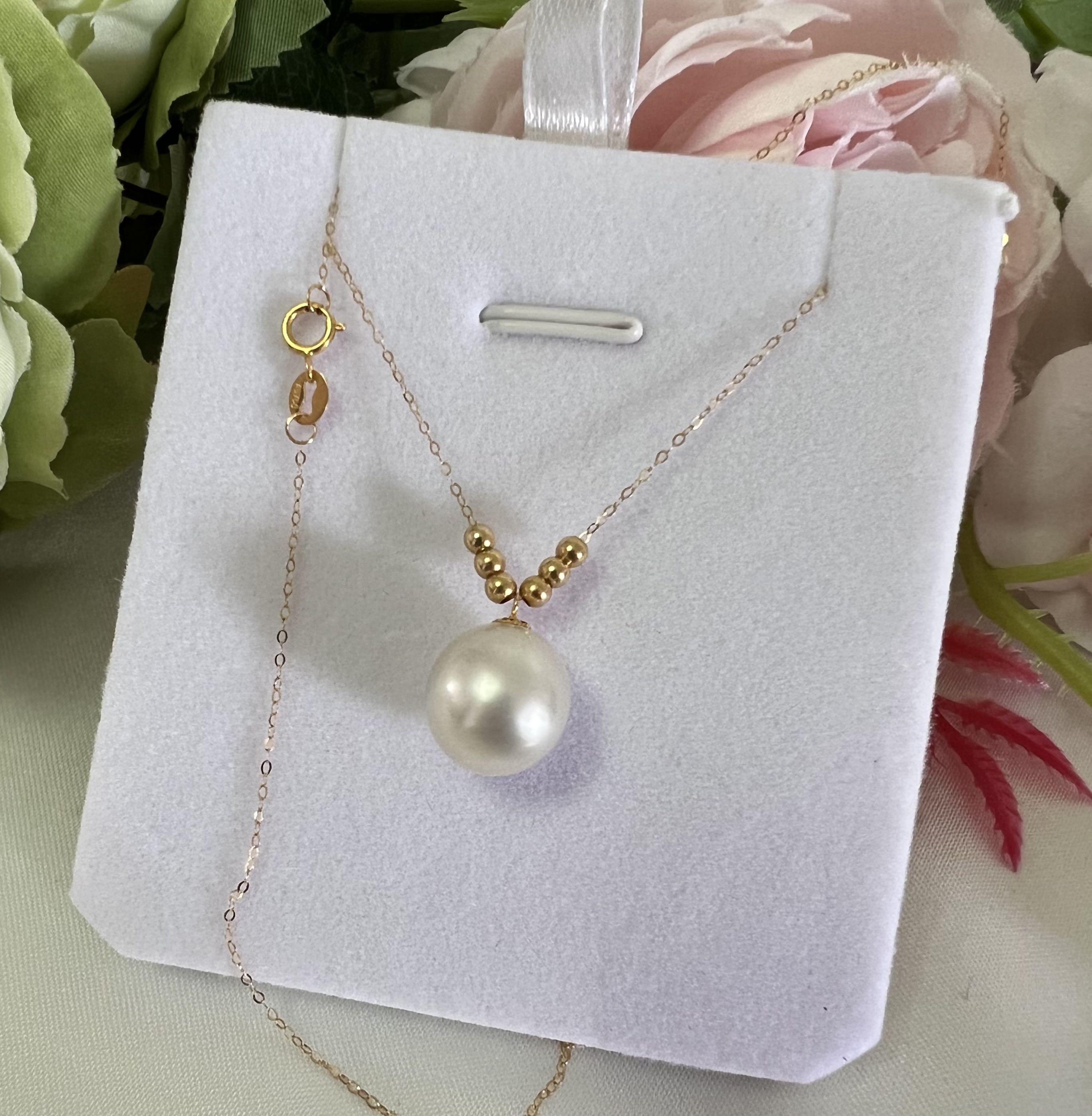 Real gold pearl store necklace