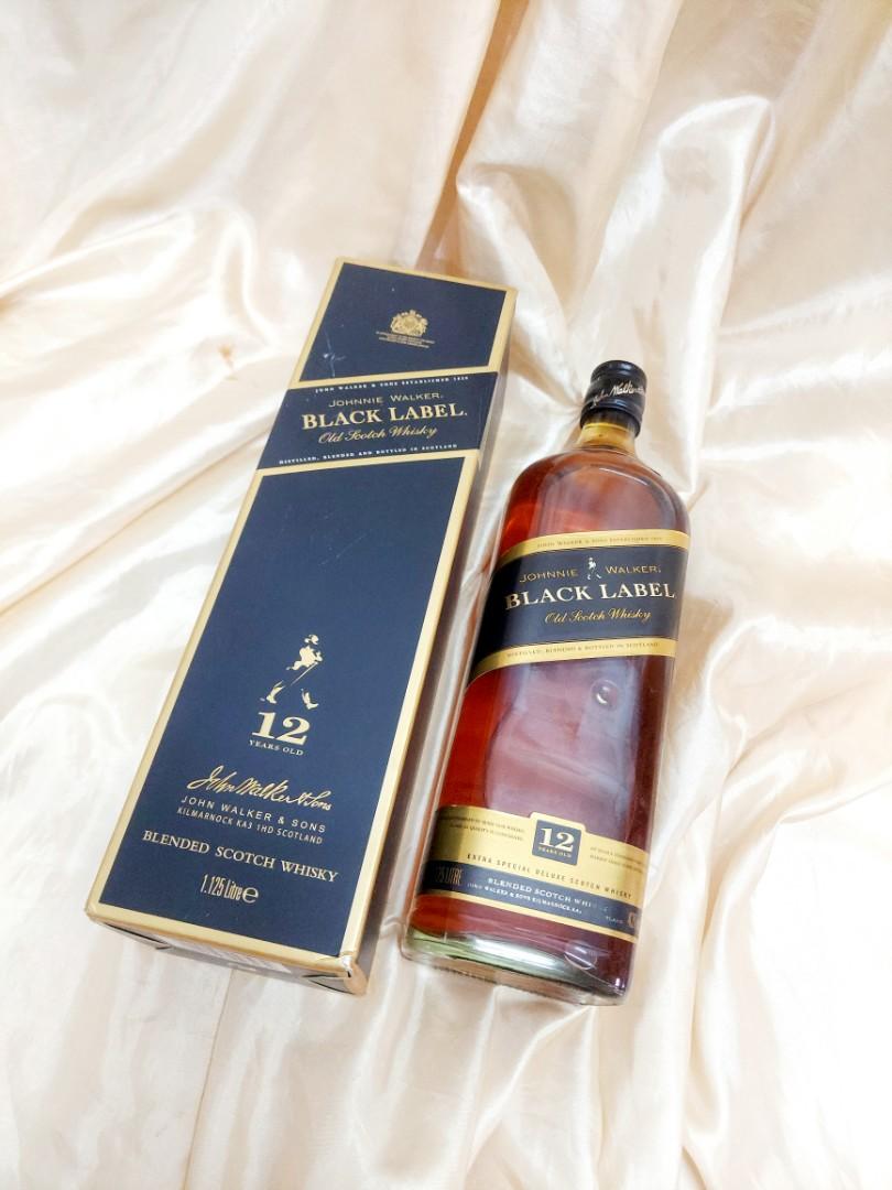 NEW JOHNNIE WALKER BLACK LABEL OLD SCOTCH WHISKY 1.125L ...