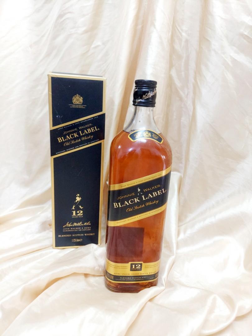 NEW JOHNNIE WALKER BLACK LABEL OLD SCOTCH WHISKY 1.125L ...