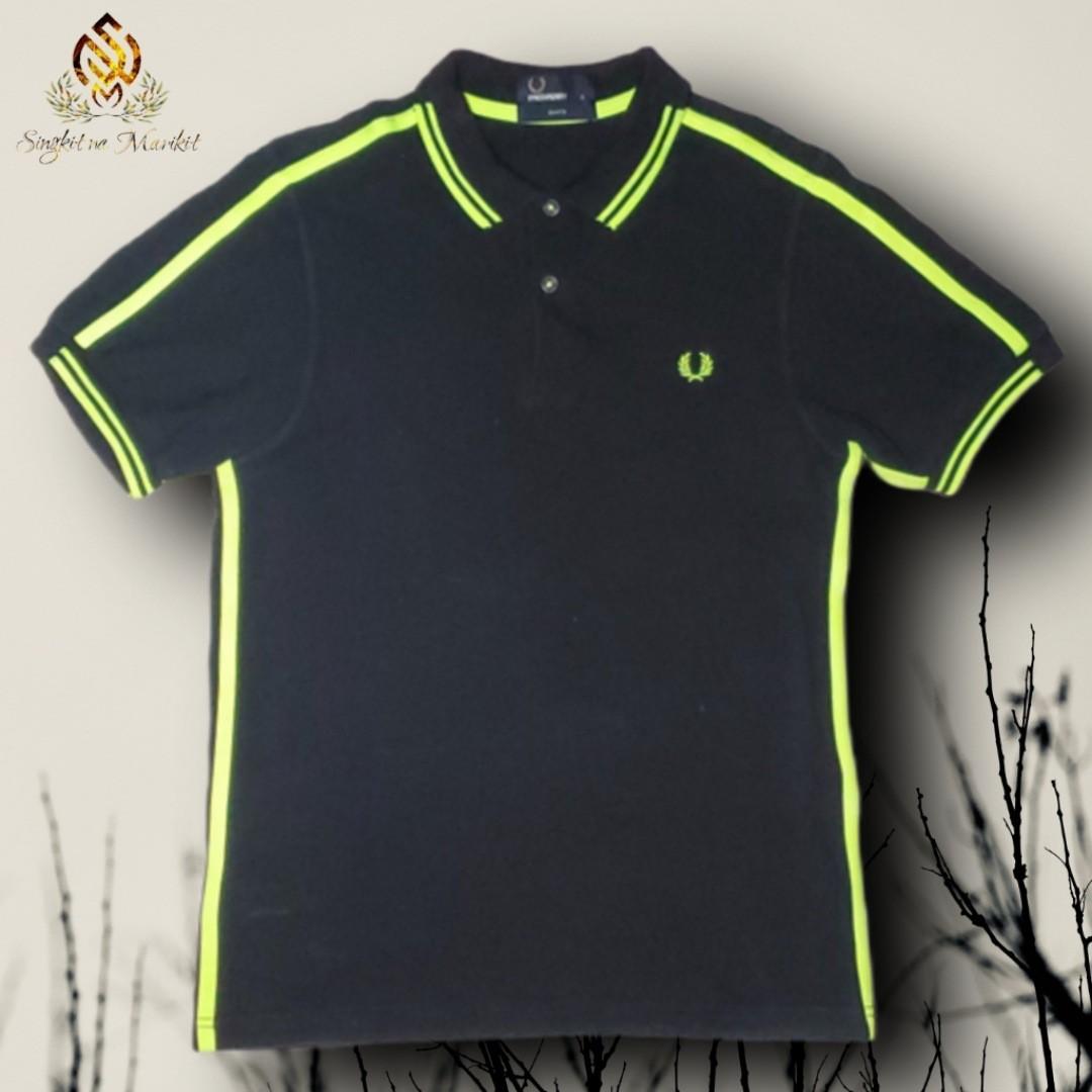 OG Fred Perry neon green linings in black slim fit Men s Fashion