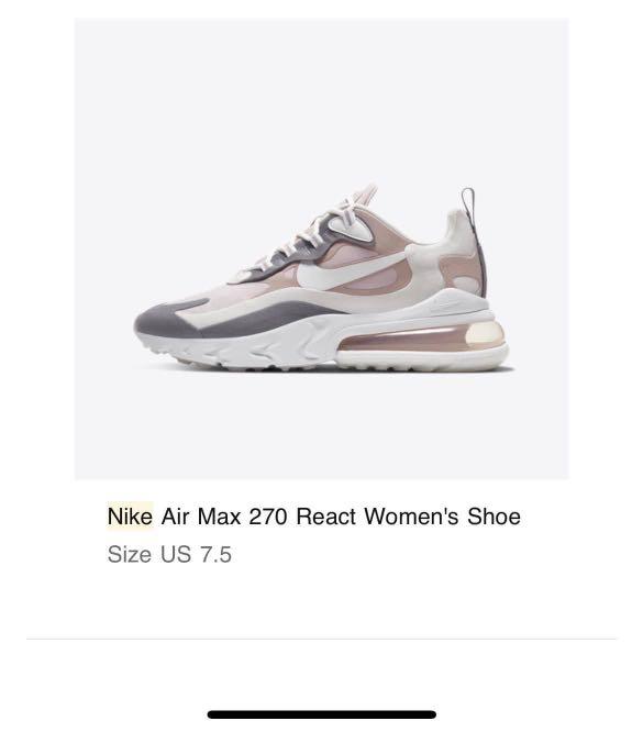 Original Nike Air Max 270 React Women s Shoe