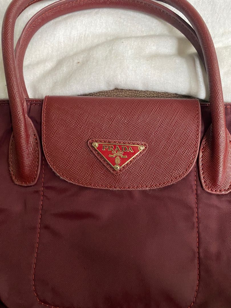 prada red sling bag