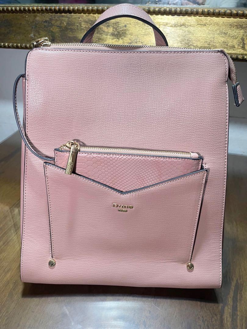 Preloved Authentic Dune London Flap Light pink Backpack Leather