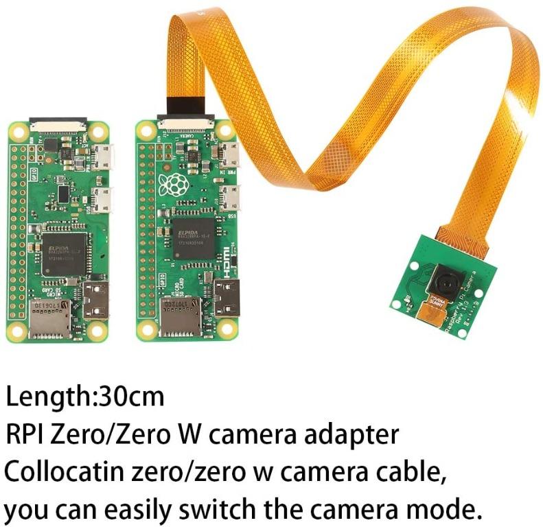 Raspberry Pi Camera (Category: Other Accessories) located in Cainta. Submitted by dapper.drake (Listing ID 1158506130, Image 2). Description: - Compatible: camera module fit for Raspberry Pi Model A/B/B+, Pi 2B and Raspberry Pi 3B 3B+, Pi 4B, Pi Zero, Pi Zero W. - Ribbon flex cable: 11.81in/30cm golden camera cable specially designed for Raspberry Pi zero/zero w; 5.90in/15cm and 19.68in/50cm white camera cable for Raspberry Pi Model A/B/B+, Pi 2B