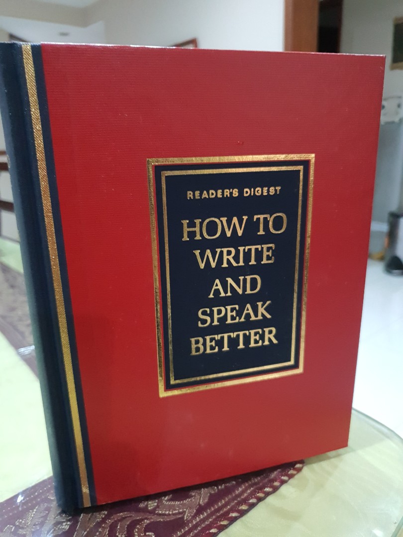 Readers Digest How to Write and Speak Better, Hobbies & Toys, Books