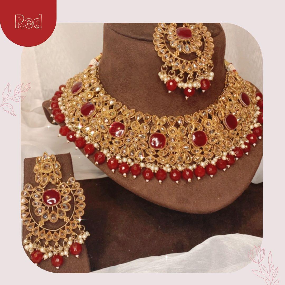 Red choker necklace new arrivals