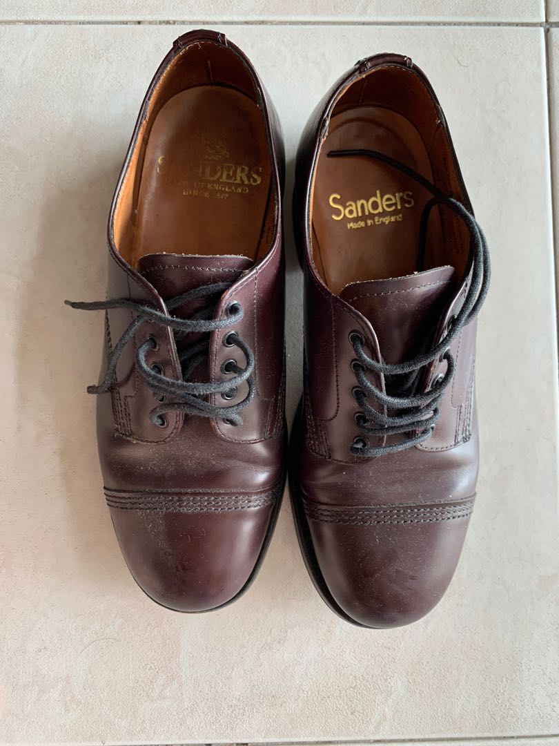 Sanders Oxford shoes made in England (oxblood), Women's Fashion