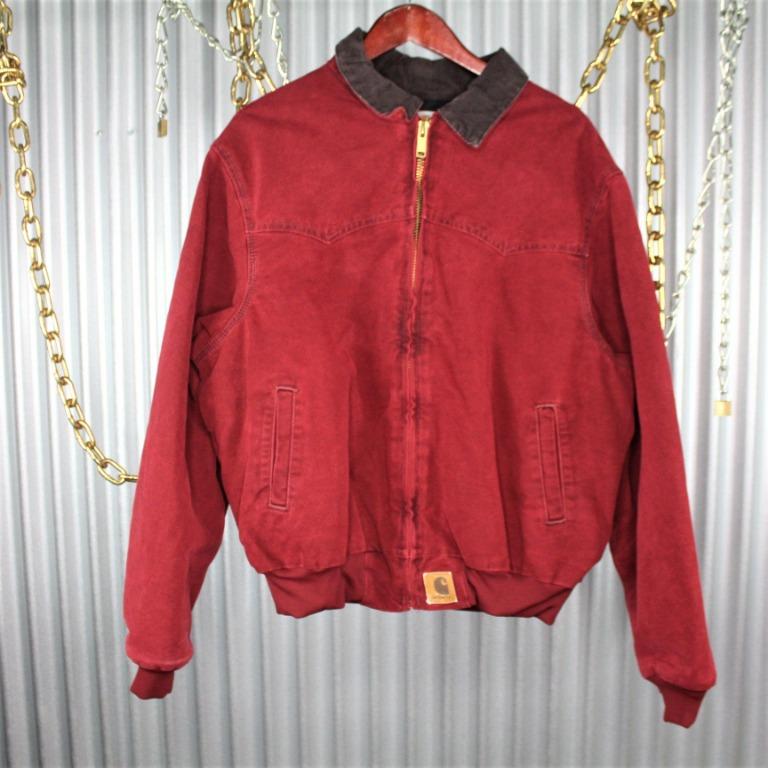 Red carhartt jacket men's outlet