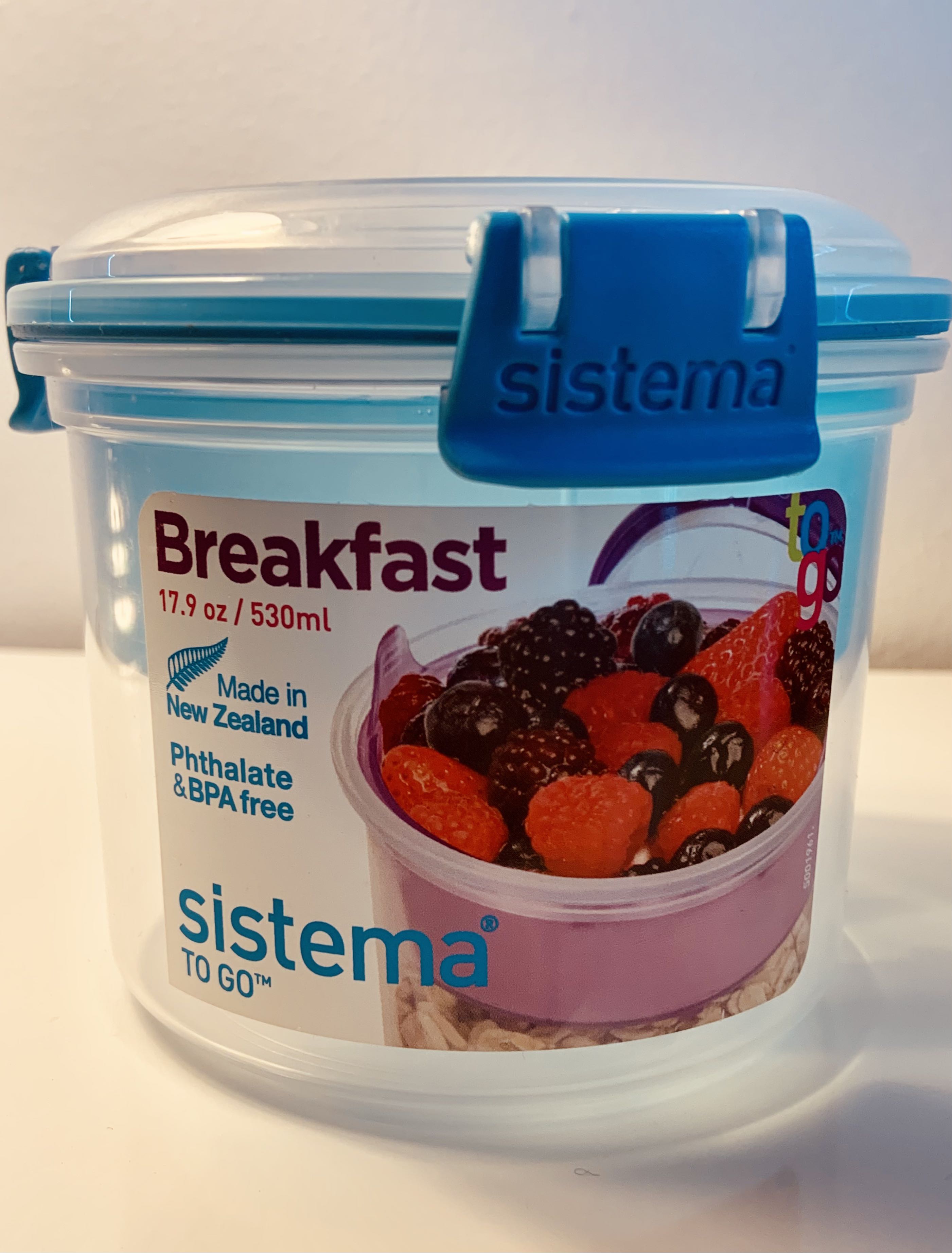 Sistema To Go 530mL Breakfast Container - Clear/Randomly Selected