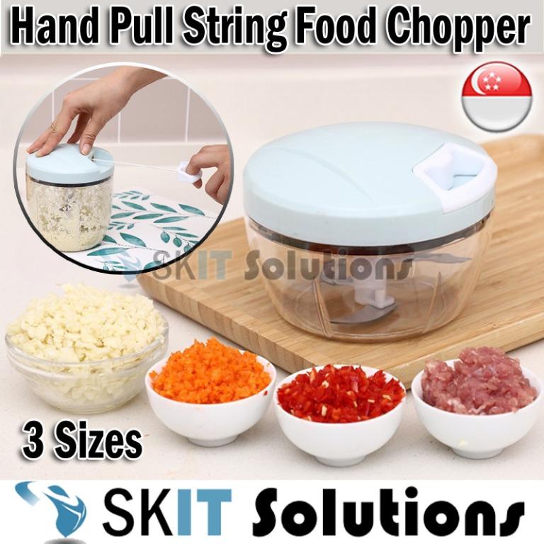 SKIT SG】Manual Hand Pull String Food Speedy Chopper for Meat Garlic Chop  Chili Onion Vegetables