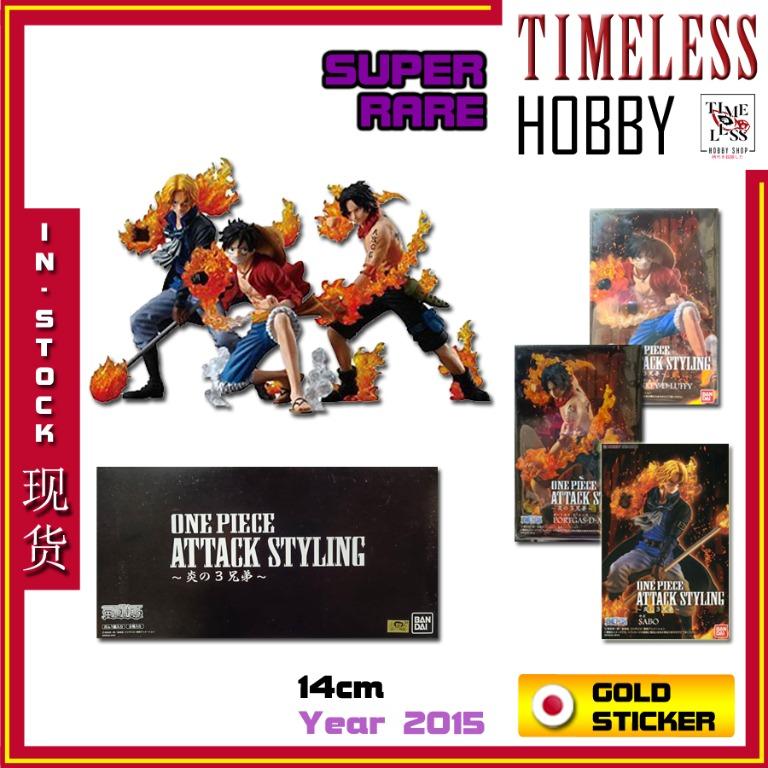 Super Rare Gold Sticker Bandai Styling Luffy Sabo Ace Figure One Piece Brotherhood 正版金证日版海贼王食玩路飞艾斯萨博模型 Timeless Hobby Hobbies Toys Toys Games On Carousell