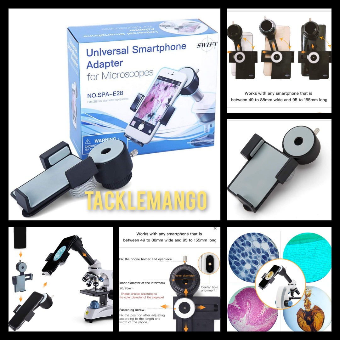 Swift Microscope Lens Adapter, Smartphone Camera Adapter Mount