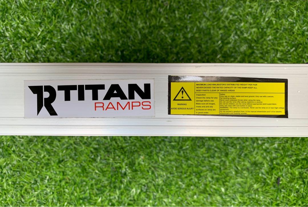 Titan Ramp Handle Titan Ramps Portable 4' - 7' Telescoping Wheelchair Ramp with Carry Bag ...