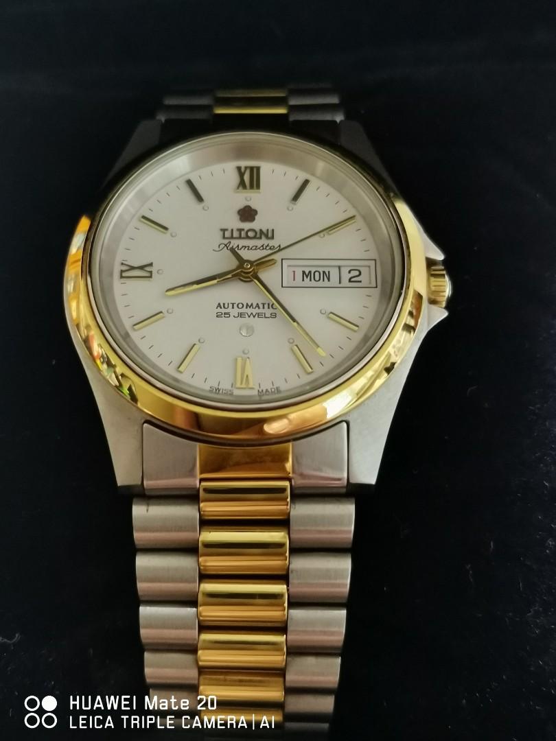 Jam tangan titoni airmaster 25 jewels hot sale