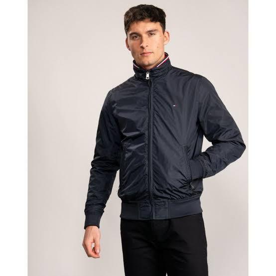 Tommy hilfiger stripe rib shop bomber jacket
