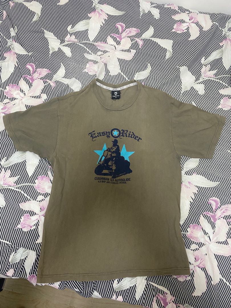Used Double Park fingercroxx tee L (Olive), 男裝, 運動服裝- Carousell